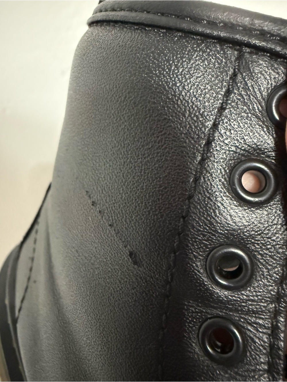 DR. MARTENS 1460 J KIDS BLACK LEATHER LACE UP ANKLE BOOTS - Picture 8 of 10